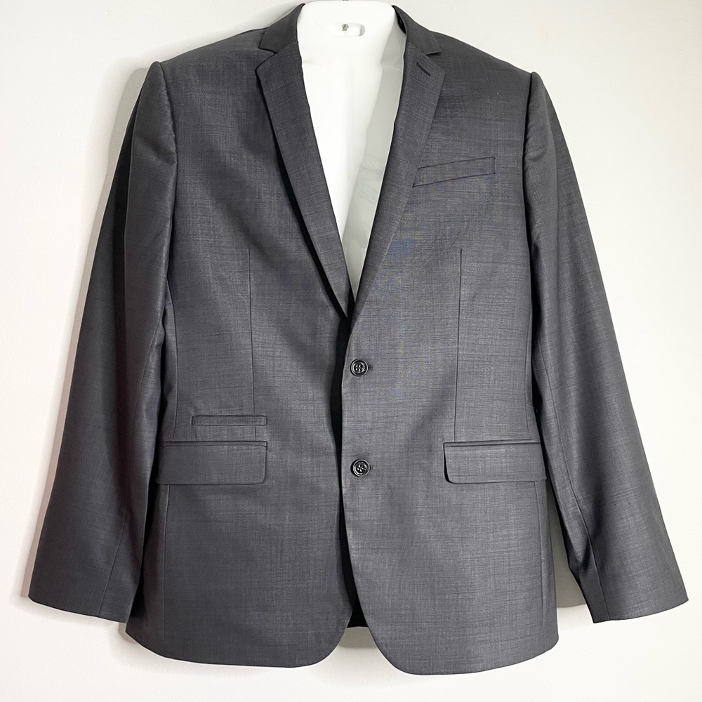 EXPRESS Men’s Wool Blend Photographer Fitted Blazer Suit Jacket